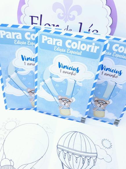 Revistinha Colorir Ursinho Baloeiro Balões