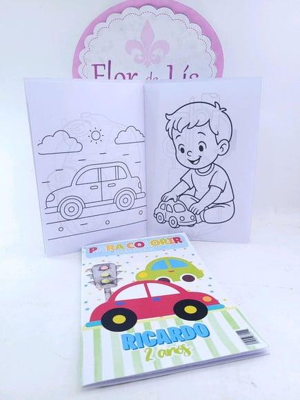 Revistinha para Colorir Carrinhos Meios de Transporte Menino