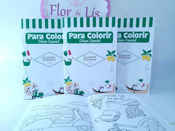 Revistinha para Colorir Pizzaria Itália Lembrancinha