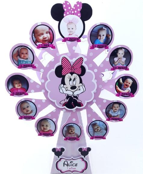 Roda Gigante Minnie Rosa Mês a Mês