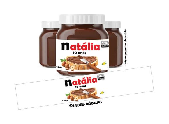 Rótulo Adesivo para Creme de Chocolate Avelã Nutella Páscoa