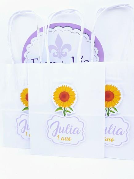 Sacolinha P Jardim Girassol Lilás 16cm