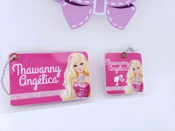 Tag Chaveiro Escolar Barbie para Mochila e Lancheira