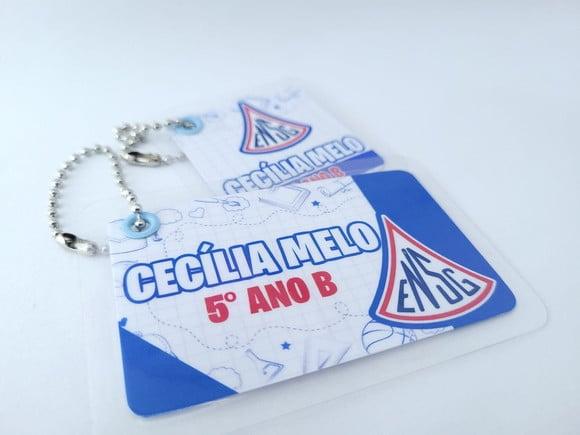 Tag Chaveiro Escolar Logo da Escola para Mochila e Lancheira