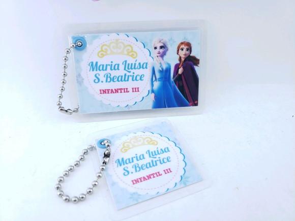 Tag Chaveiro Escolar Frozen para Mochila e Lancheira