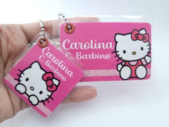 Tag Chaveiro Escolar Menina Mochila e Lancheira Pink