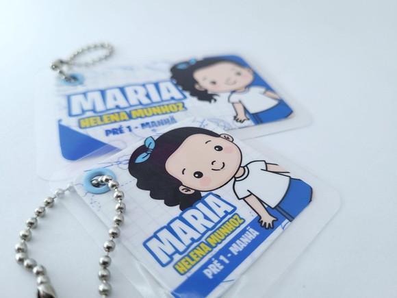 Tag Chaveiro Escolar Menina para Mochila e Lancheira