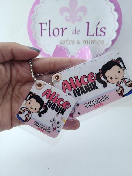 Tag Chaveiro Escolar Menina para Mochila Casa Mágica da Gabb