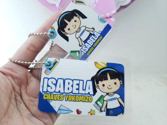 Tag Chaveiro Escolar Menina para Mochila e Lancheira