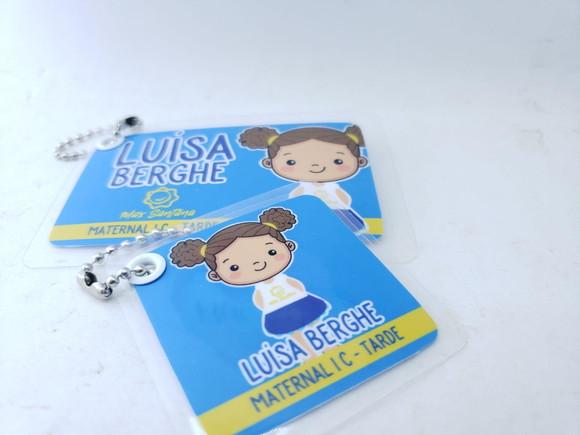 Tag Chaveiro Escolar Menina para Mochila e Lancheira