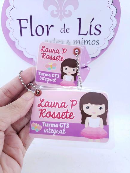 Tag Chaveiro Escolar Menina para Mochila e Lancheira