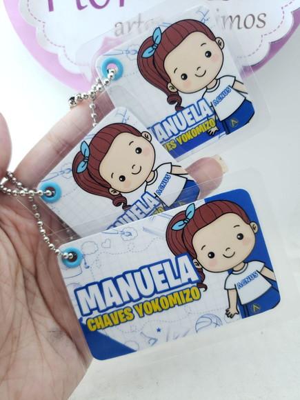 Tag Chaveiro Escolar Menina para Mochila Lancheira e Estojo