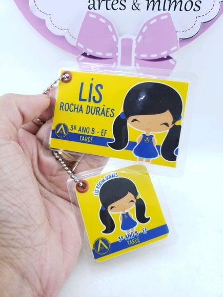 Tag Chaveiro Escolar para Mochila e Lancheira
