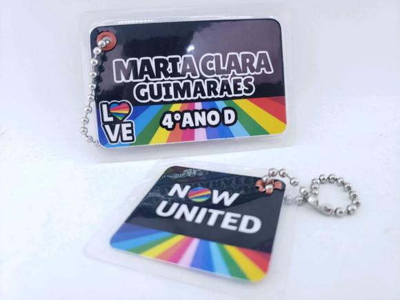 Tag Chaveiro Escolar Now United para Mochila e Lancheira
