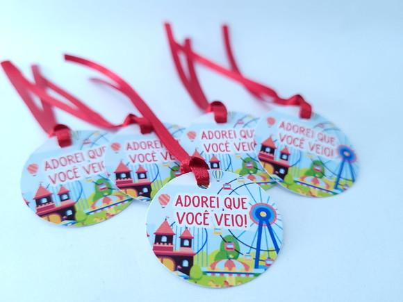 Tag para Pendurar Parque de Diversão com Fita