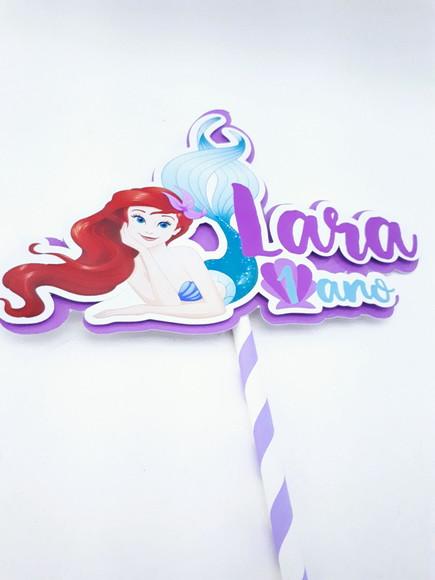 Topo Bolo Pequena Sereia Ariel