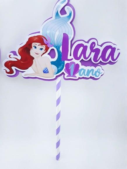 Topo Bolo Pequena Sereia Ariel