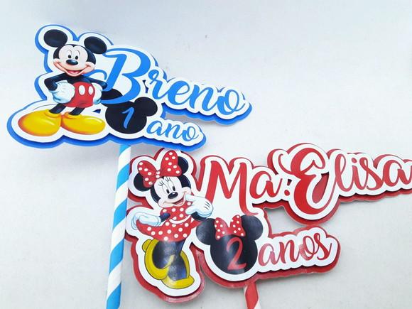 Topo Bolo Minnie ou Mickey