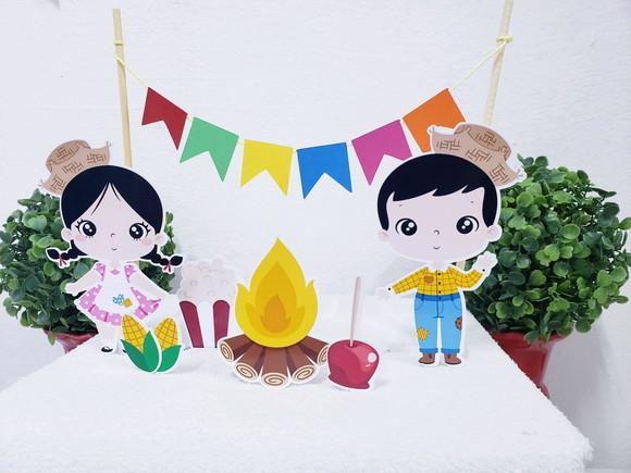Topo de Bolo Festa Junina Cake Topper Arraiá