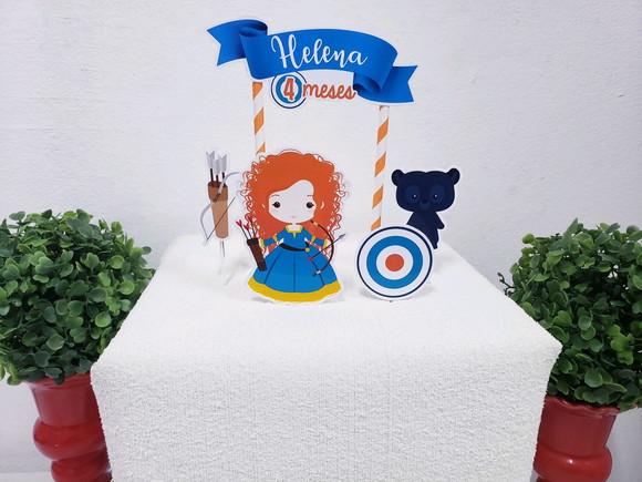 Topo de Bolo Valente Merida Cake Topper Mesversário