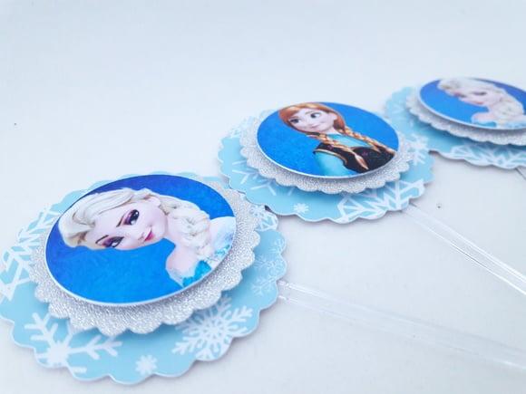 Topper 3d Frozen Cupcake