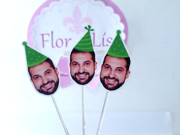 Topper de Doce Rostinho Adulto com Foto e Chapeuzinho