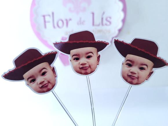 Topper de Doce Rostinho do Bebê Chapéu Toy Story
