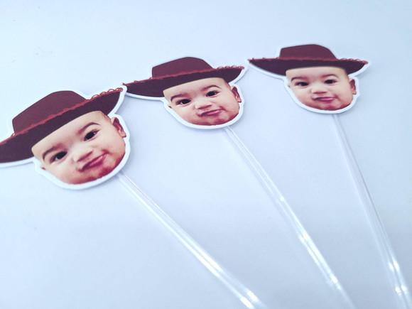 Topper de Doce Rostinho do Bebê Chapéu Toy Story