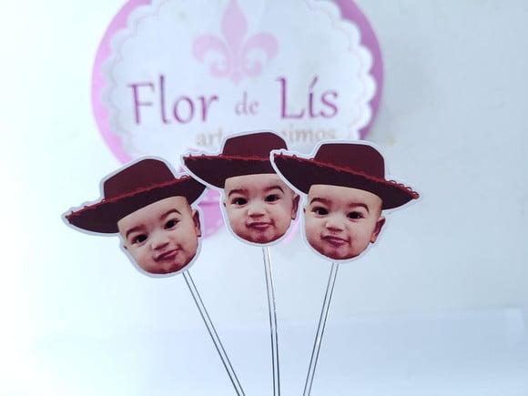 Topper de Doce Rostinho do Bebê Chapéu Toy Story