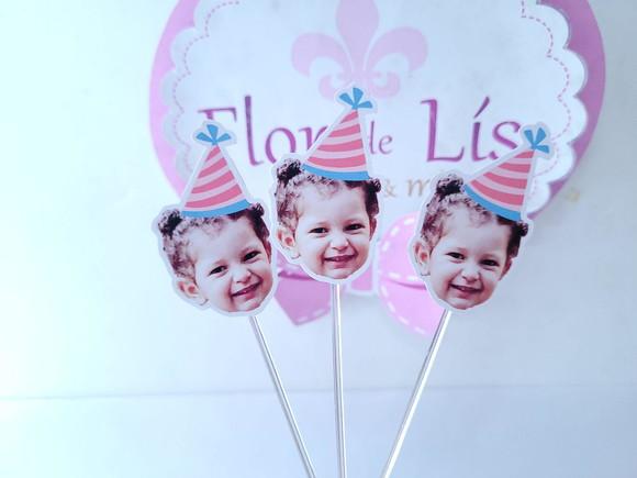 Topper de Doce Rostinho do Bebê com Foto
