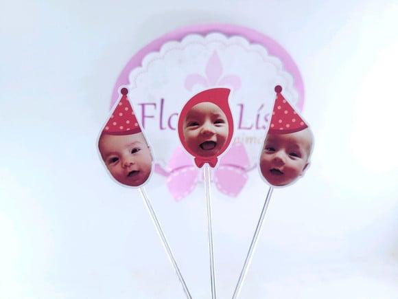 Topper de Docinho Chapeuzinho Vermelho com Foto do Bebê