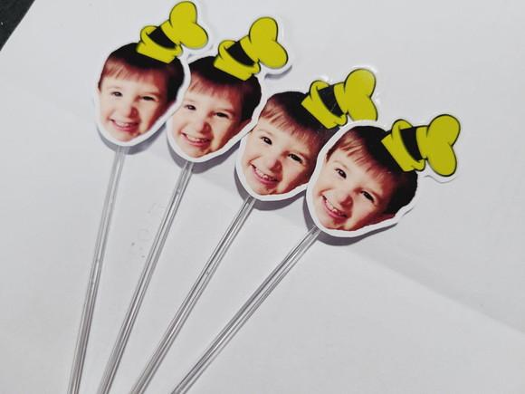 Topper de Docinho Pateta Turma Mickey Rosto do Bebê com Foto
