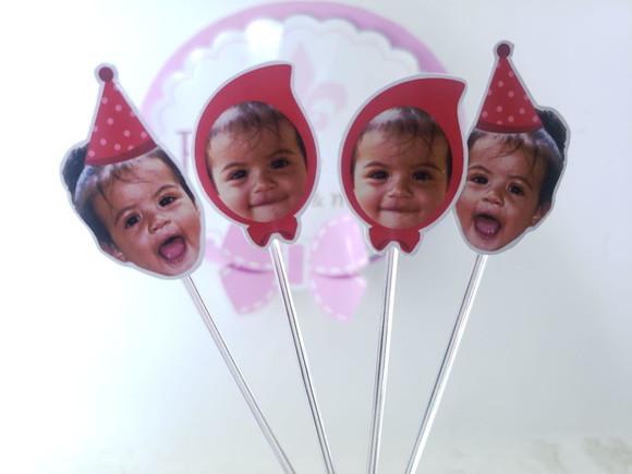 Topper de Docinho Rostinho Chapeuzinho Vermelho com Foto