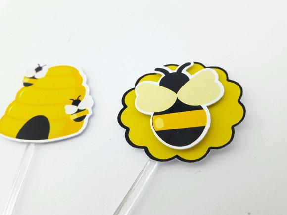 Topper Docinhos Abelhinha Personalizado