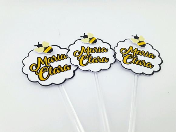 Topper Docinhos Abelhinha Personalizado