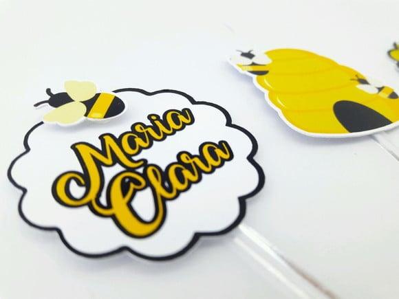 Topper Docinhos Abelhinha Personalizado