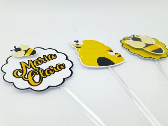 Topper Docinhos Abelhinha Personalizado