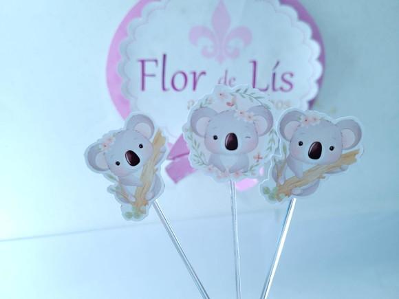Toppers de Docinho Coala Festa Personalizads