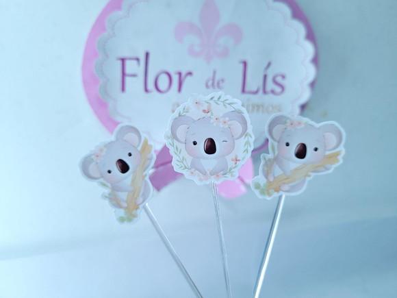 Toppers de Docinho Coala Festa Personalizads