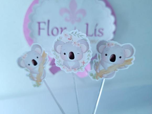 Toppers de Docinho Coala Festa Personalizads