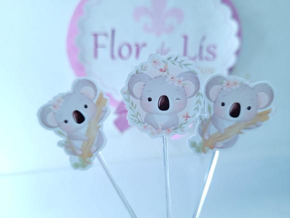 Toppers de Docinho Coala Festa Personalizads