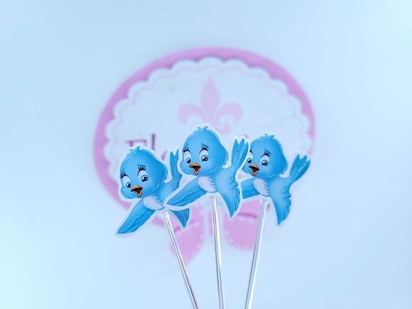 Toppers de Docinhos Passarinho Jardim Branca de Neve