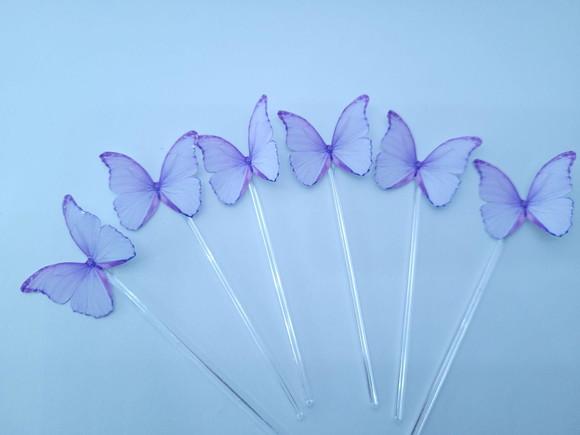 Toppers de Docinhos Borboletas Lilás Jardim Encantado