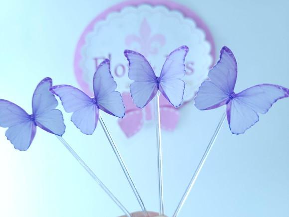 Toppers de Docinhos Borboletas Lilás Jardim Encantado