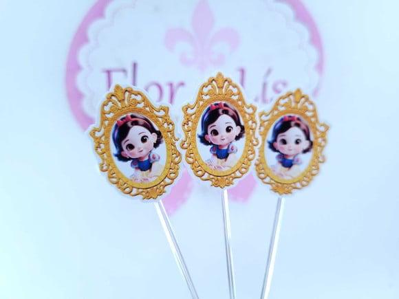 Toppers Docinhos Espelho da Branca de Neve Festa