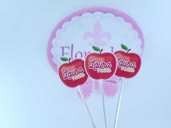 Toppers Docinhos Maçã da Branca de Neve Festa