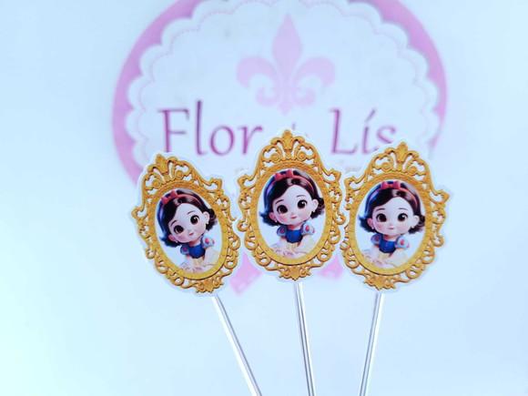 Toppers Docinhos Espelho da Branca de Neve Festa