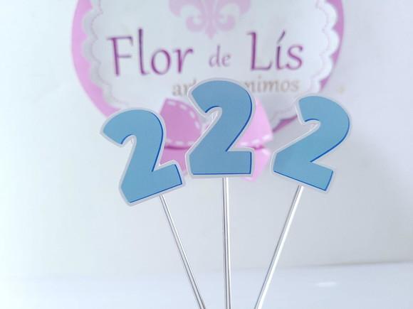 Toppers para Docinhos Idade Número Aniversário Infantil