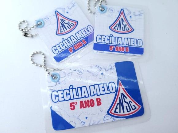 Trio Chaveiro Escolar Logo para Mochila Lancheira e Estojo