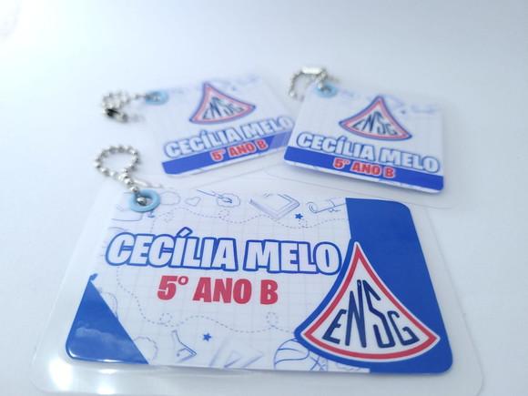 Trio Chaveiro Escolar Logo para Mochila Lancheira e Estojo